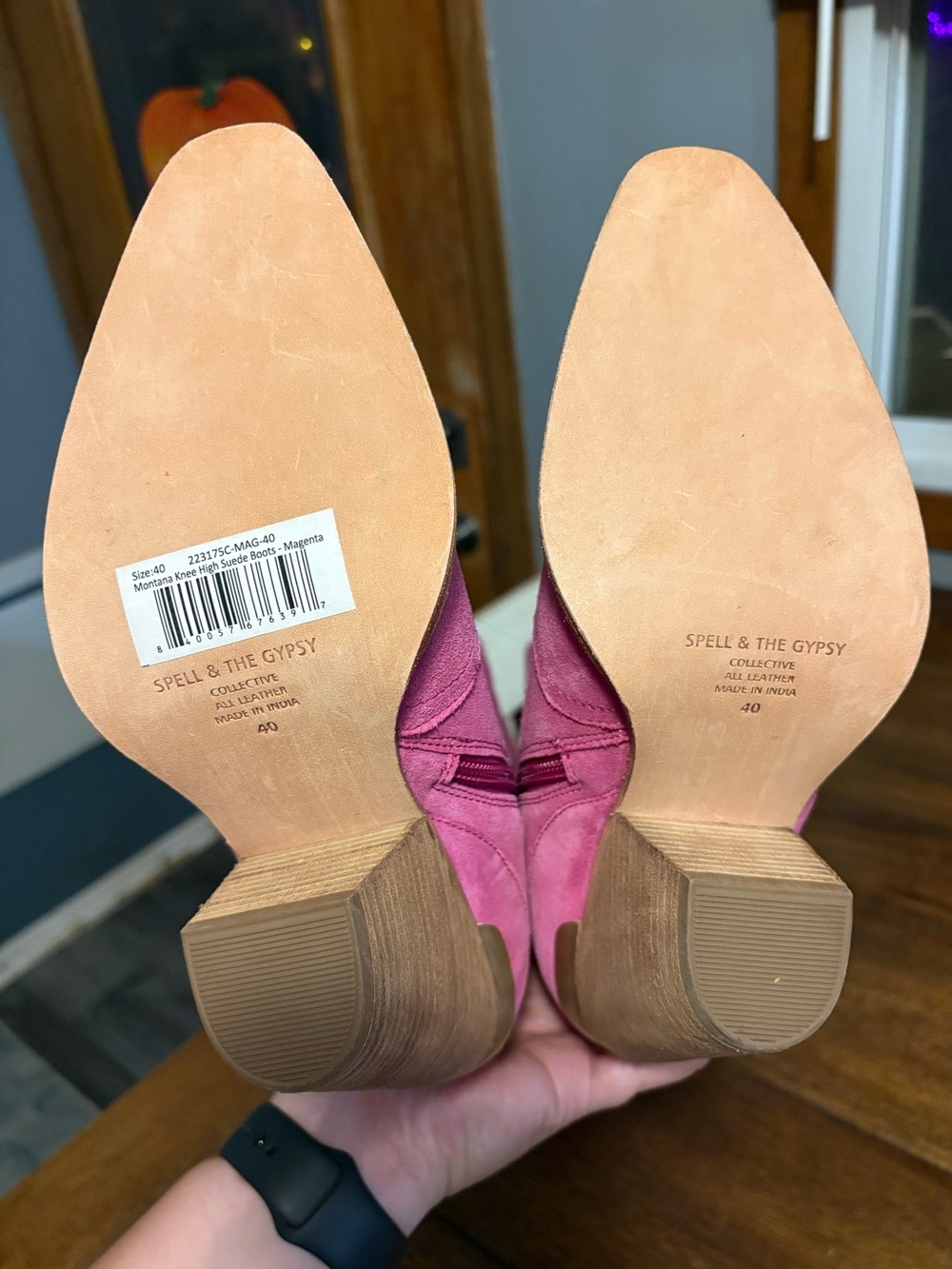 Spell Montana Knee High Suede Pink Boots - Picture 12 of 12